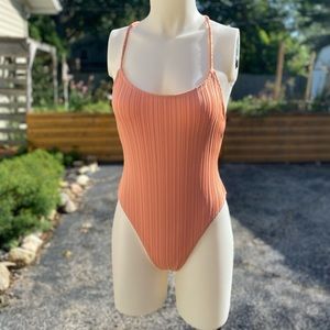 Coral Textured Swimsuit - Never Worn